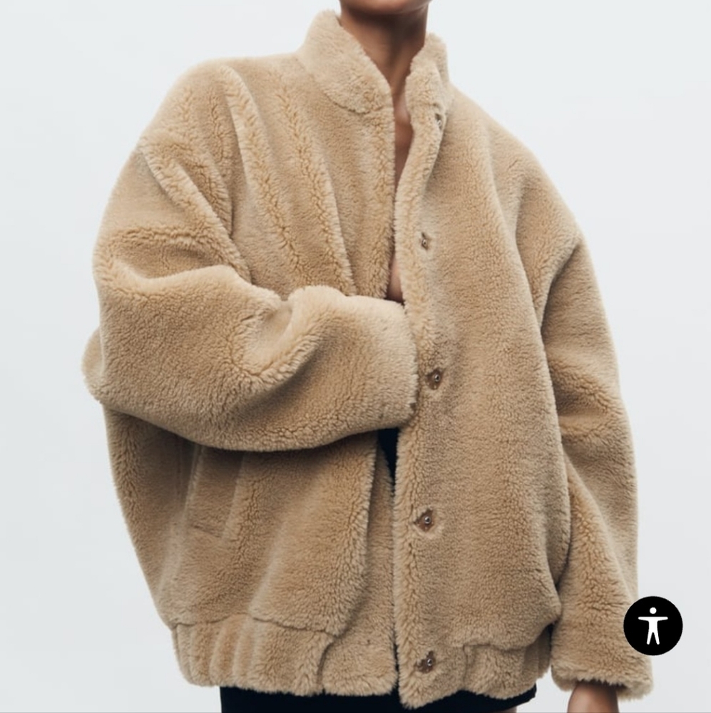 Zara shearling Bomber collection
